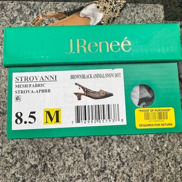 J.Renee Elegant Black and Gold Heels - Picture 6 of 6